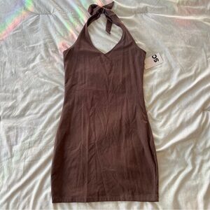 SO Brown Halter Dress